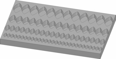 Lens plate with line focus CRLs etched in a silicon wafer