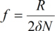 Focal length f of a CRL